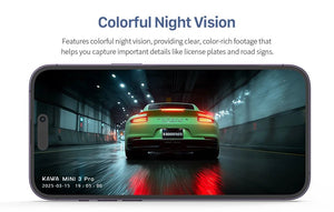 Kawa Mini 3 Pro 2K Car Dash Cam With WiFi App Voice Control Parking - stepyours.com