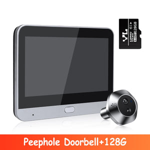 WSDCAM Mini Camera Two Way Talk Audio Doorbell Tuya Wifi Smart Video Peephole PIR Motion Detection APP Remote View by stepyours.com