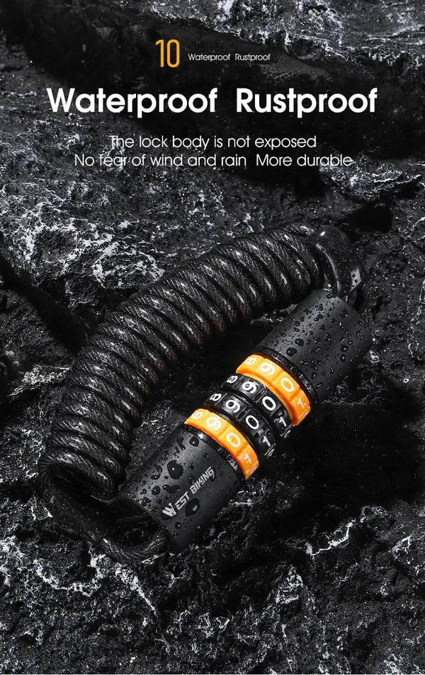 Portable Anti Theft Cable Lock For Helmets And Bikes — product view 20