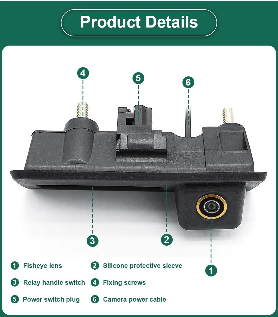 AHD 1080P Rear View Camera for VW Passat Golf Jetta Polo 170 Degree Wide - stepyours.com