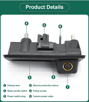 AHD 1080P Rear View Camera for VW Passat Golf Jetta Polo 170 Degree Wide - stepyours.com