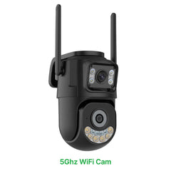 External WiFi PTZ Camera Dual Lens - Outdoor 2.4Ghz And 5Ghz WiFi Auto Tracking - stepyours.com