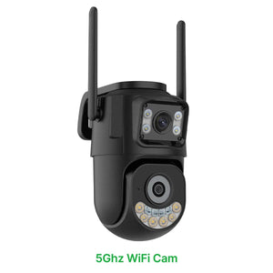 External WiFi PTZ Camera Dual Lens - Outdoor 2.4Ghz And 5Ghz WiFi Auto Tracking - stepyours.com