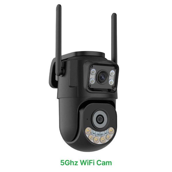 External WiFi PTZ Camera Dual Lens - Outdoor 2.4Ghz And 5Ghz WiFi Auto Tracking - stepyours.com