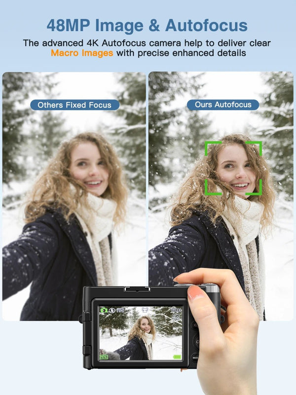 4K Digital Camera For Photography And Video Autofocus 48MP Vlogging Camera - stepyours.com