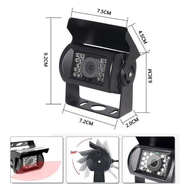 Reverse Camera 4 Pin AV Port IR Night Vision Waterproof For Truck Trailer RV - stepyours.com