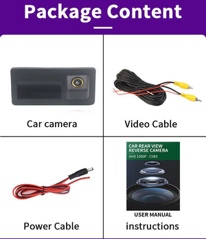 AHD 1080P Car Tailgate Handle Rear View Camera For VW Passat Golf Jetta Polo - stepyours.com