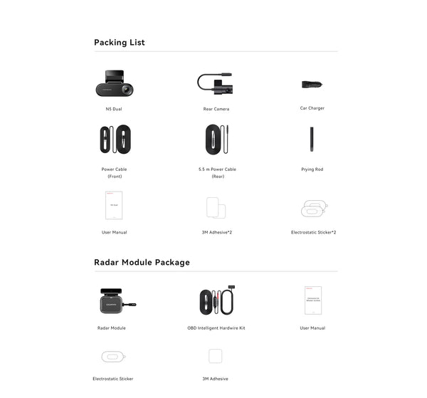 DDPAI N5 Dual Front and Rear Dash Cam 4K Ultra HD GPS ADAS Night Vision - stepyours.com