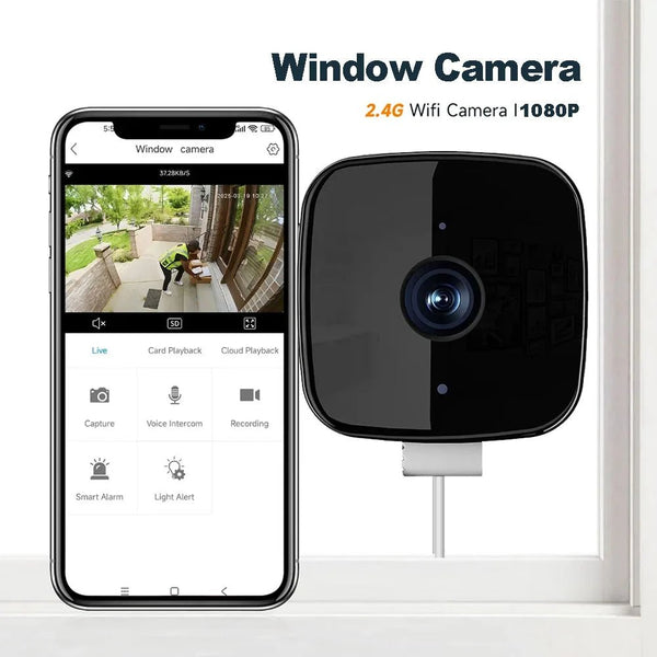 1080P WiFi Window Camera Full Color Night Vision Two Way Audio Baby Monitor - stepyours.com
