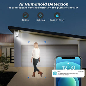 8MP 4K PTZ WiFi Camera - Dual Lens With Dual Screen AI Tracking Surveillance - stepyours.com