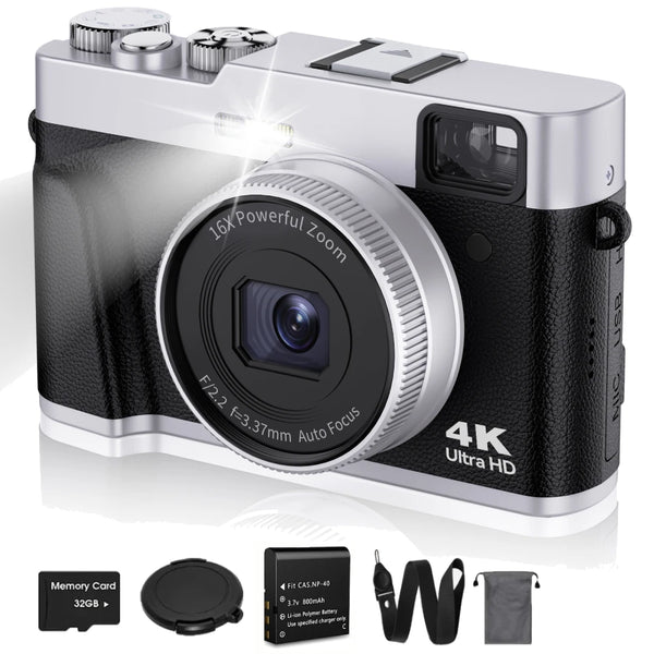 MELCAM DC202 4K Vlogging Camera With Auto Focus And Anti Shake 48MP - stepyours.com