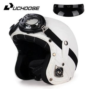 Retro Open Face Motorcycle Helmet — product view 13