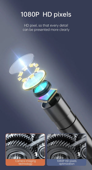 Industrial Endoscope Camera 4.3 Inch IPS Screen 1080P IP67 Waterproof Borescope - stepyours.com