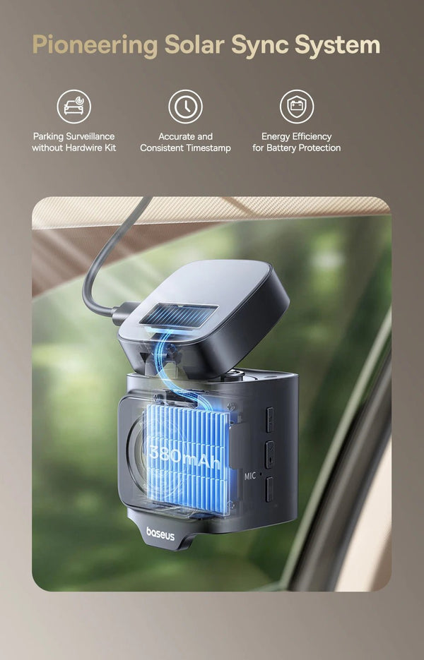 Baseus VD1 Pro 4K Dash Cam With Sony Sensor ADAS GPS WiFi6 STARVIS Night Vision - stepyours.com