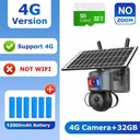 SHIWOJIA 4K 8MP Solar Camera With 4G SIM WiFi Color Night Vision PTZ Dual Lens - stepyours.com