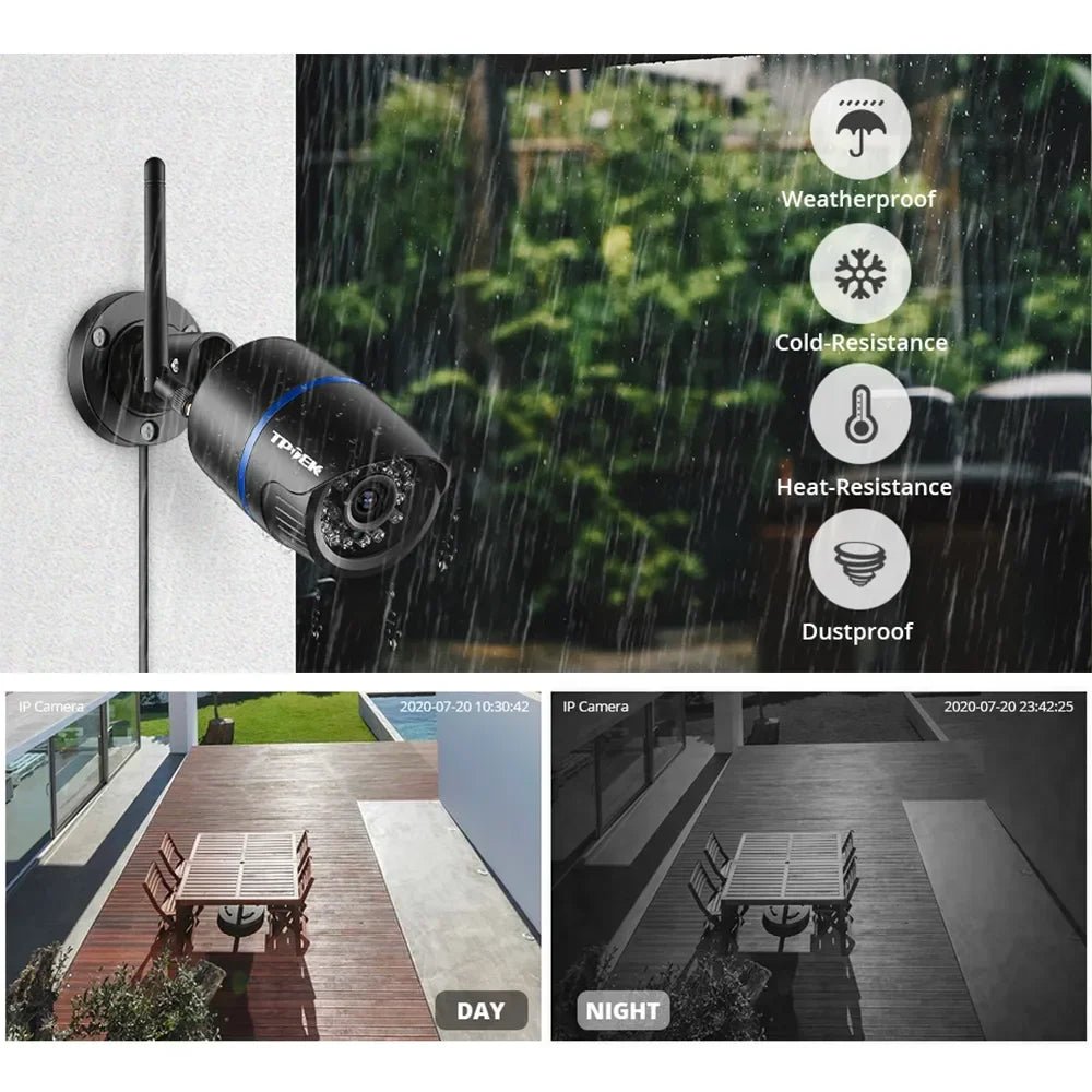 4MP Outdoor WiFi Bullet Security Camera - CamHi CamHipro Compatible Alerts - stepyours.com