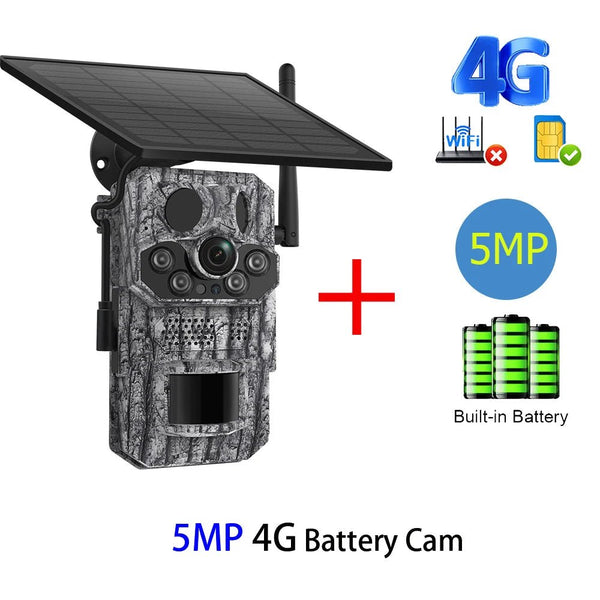 INQMEGA4G Solar Trail Camera 2K Night Vision 5MP PIR Motion Activated - stepyours.com