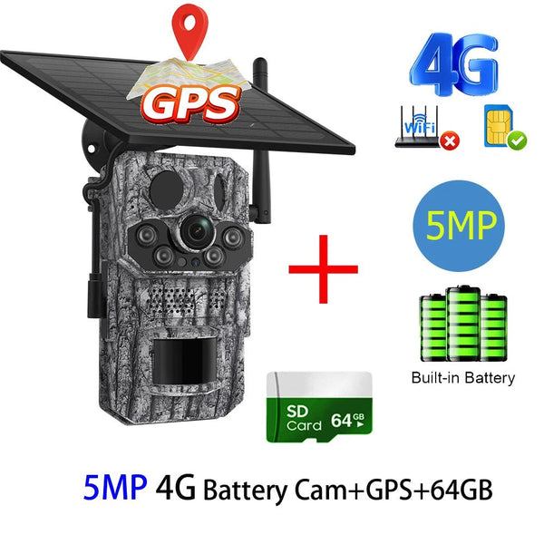 INQMEGA4G Solar Trail Camera 2K Night Vision 5MP PIR Motion Activated - stepyours.com