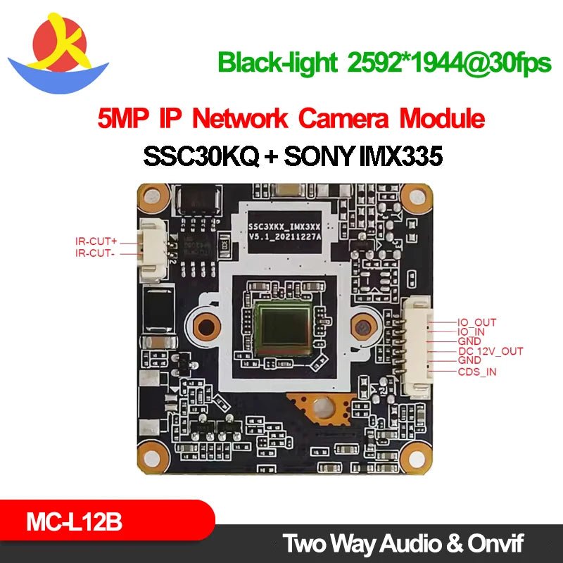 5MP Sony IMX335 CCTV Camera Board - P2P VideoLink 2592x1944 30fps Surveillance - stepyours.com