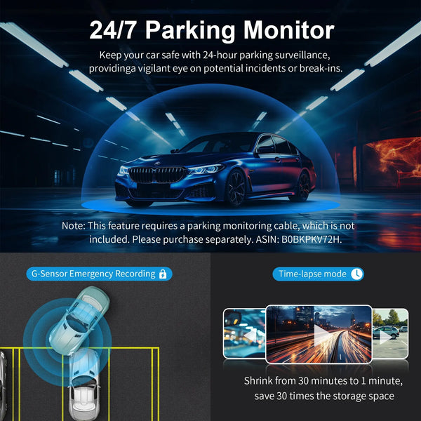 KAWA D5 2K Dash Cam For Car DVR With WiFi Voice Control WDR - stepyours.com