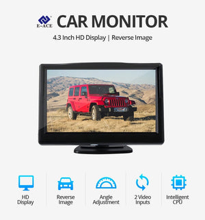 4.3 Inch Rotatable Rear View Camera For Car Reversing With 170 Degree Angle - stepyours.com