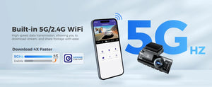 AZDOME M550 Pro 4K Dash Cam WiFi GPS Night Vision Parking Monitor Rear Camera - stepyours.com