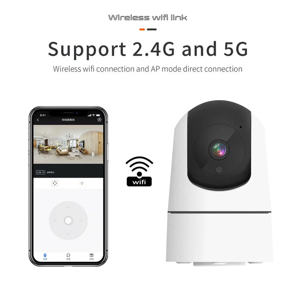 Tuya 5G WiFi IP Camera Indoor 6MP Auto Tracking 6x Zoom Night Vision - stepyours.com