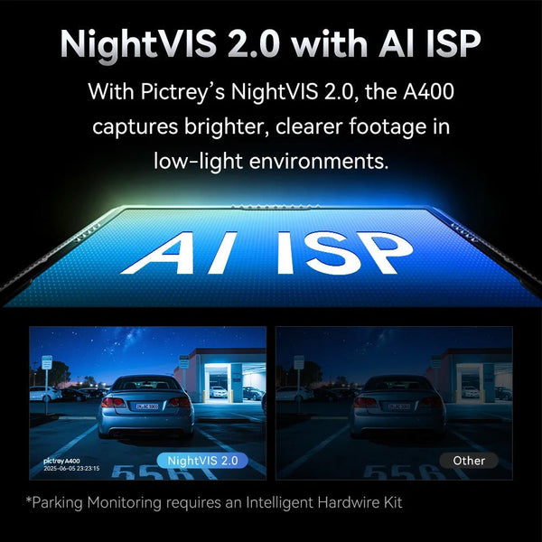 Pictrey A400 4K Dash Cam With Built In ADAS WiFi Night Vision Parking Monitor - stepyours.com