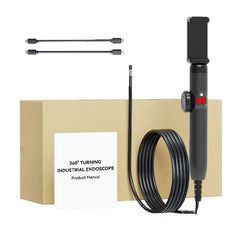 Two - Way 360 Rotating Borescope - 1080P Camera With Light 6mm Probe Hooks - stepyours.com