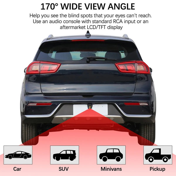 Car Backup Camera 1080P Rear 170 Deg Wide Angle Adjustable Reversing Camera - stepyours.com
