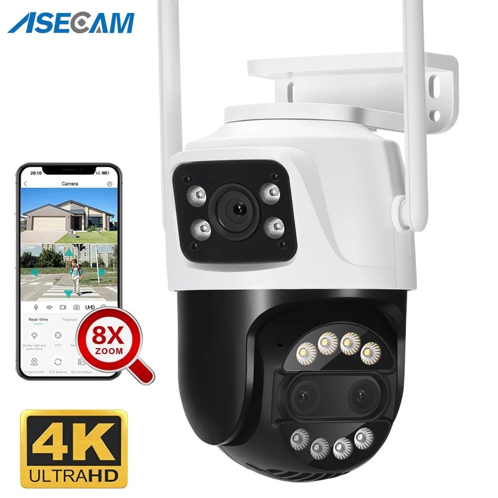 ASECAM 12MP 6K WiFi Camera - 8X Zoom With AI Human Detection Auto Tracking - stepyours.com