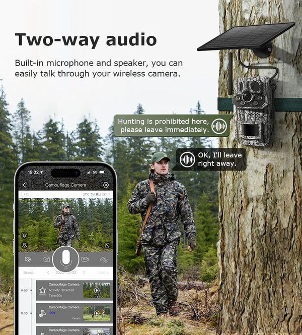 INQMEGA4G Solar Trail Camera 2K Night Vision 5MP PIR Motion Activated - stepyours.com