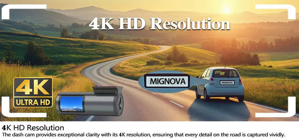 4K Dash Cam With WiFi GPS Mini Front Car DVR 24H Parking G Sensor - stepyours.com