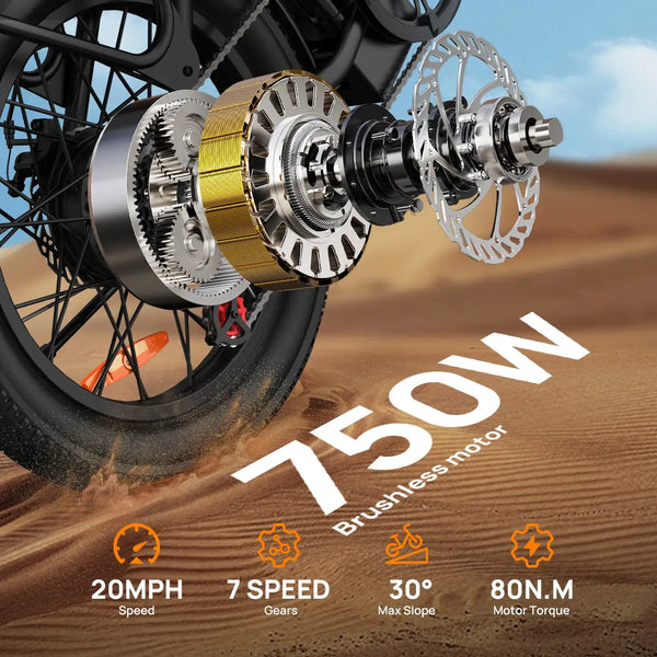 Urlife Fat Tire Electric Bike for Custom Setups — product view 2