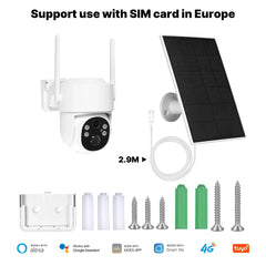 MOES Tuya 4G WiFi 4MP Solar Outdoor Security Camera With Full Color Night Vision - stepyours.com