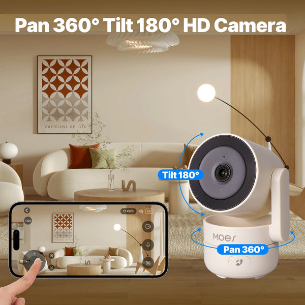 MOES Tuya WiFi Indoor Pan/Tilt Camera - 4MP HD Night Vision And Motion Alerts by stepyours.com