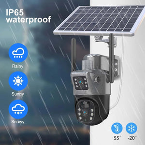 8MP 4K Solar WiFi Outdoor Dual Lens PTZ Camera - Wireless AI Alerts - stepyours.com
