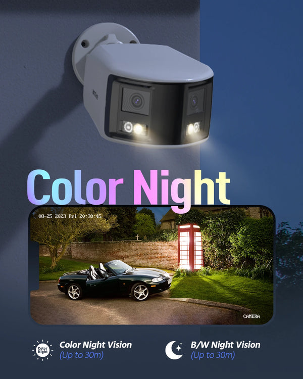 ANNKE 4K 8MP Dual - Lens Outdoor PoE Camera - 180 - Degree Wide View - stepyours.com