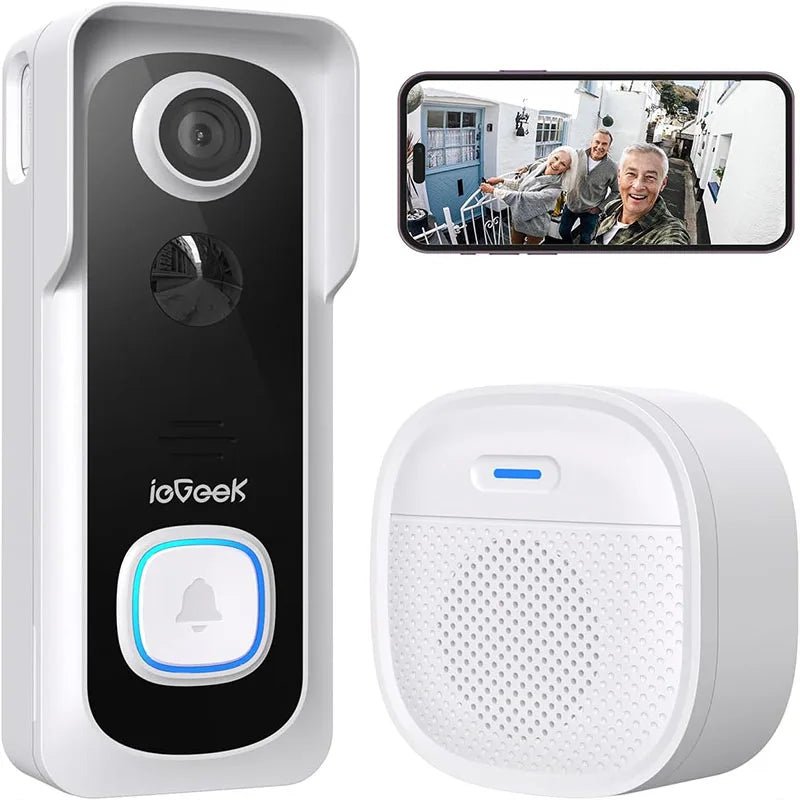 IeGeek Never Miss A Visitor Wireless Doorbell 2K HD Camera - stepyours.com