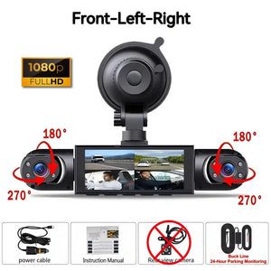 4 Channel Dash Cam With Front And Rear Night Vision Quad Vehicle DVR - stepyours.com
