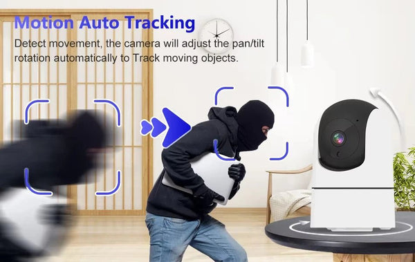 Tuya 5G WiFi IP Camera Indoor 6MP Auto Tracking 6x Zoom Night Vision - stepyours.com