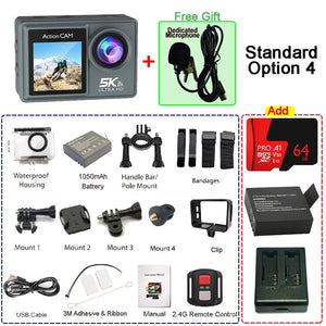 Adventure Ready Action Camera 5K 4K60FPS Dual IPS Touch LCD Waterproof 30M - stepyours.com