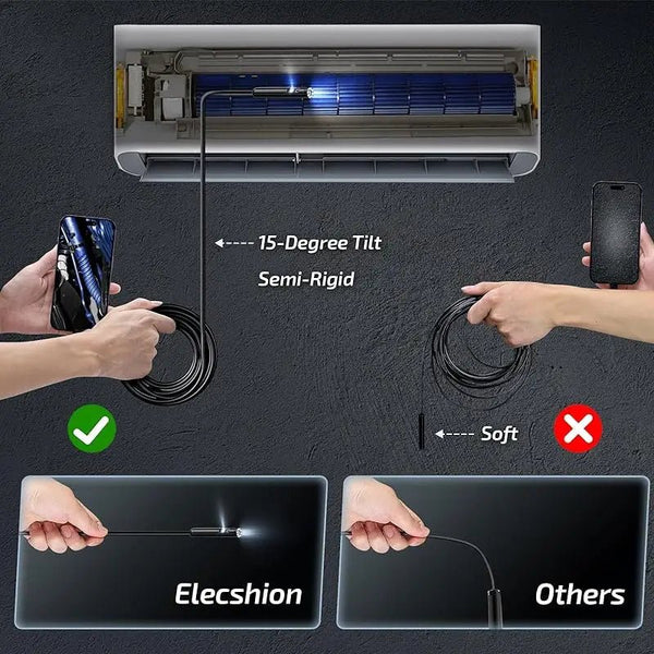 INSKAM WiFi Endoscope Camera Dual Lens Borescope Waterproof For Car Plumbing - stepyours.com