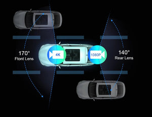 11.26 Inch Car DVR 4K Dash Cam Dual Lens Wireless CarPlay Android Auto Monitor - stepyours.com