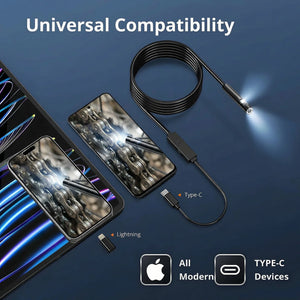 8mm Single - Lens Endoscope Camera - Adjustable Light For iPhone, iPad, Android - stepyours.com