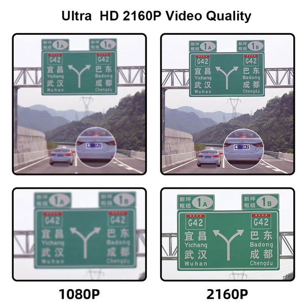 E - ACE Dash Cam 4K Dual Lens GPS WiFi 24h Parking Night Vision Rear View - stepyours.com