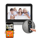 3MP Smart Life Tuya 1080P WiFi Door Bell Eye Peephole Camera 5000mAh Battery PIR Motion Detector IR Alexa Google Digital Viewer by stepyours.com