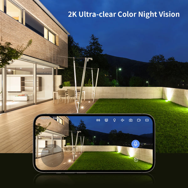 Jennov 2K Wireless Security Camera IP66 Waterproof Color Night Vision Outdoor - stepyours.com
