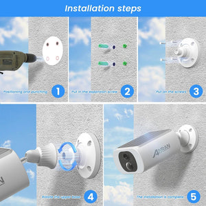 ANRAN C3 Outdoor Wireless Camera Solar Powered Security With Color Night Vision - stepyours.com