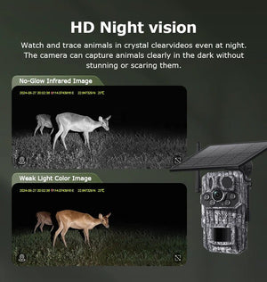 INQMEGA4G Solar Trail Camera 2K Night Vision 5MP PIR Motion Activated - stepyours.com